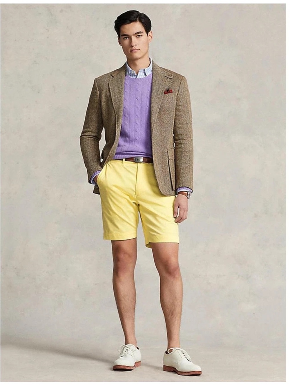 Polo Ralph Lauren Performance Golf Tailor Fit Sz 35 Bristol Yellow